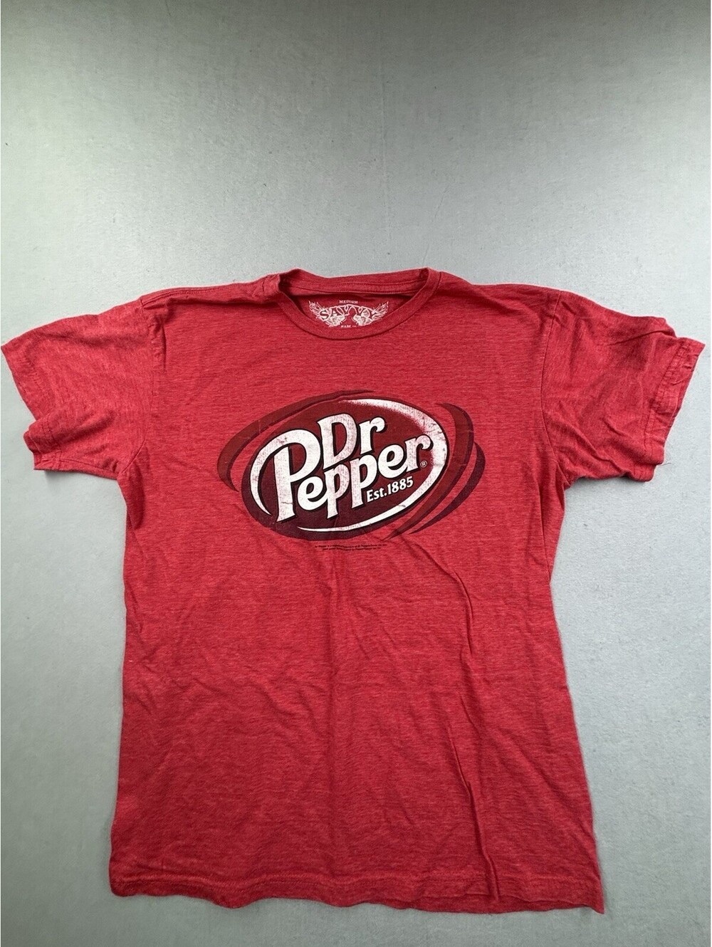 Savvy Dr. Pepper Graphic Heather Red Shirt‎ Size Men's Medium